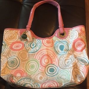 Multicolor Coach Tote